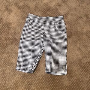 Alia black and white plaid capri 12